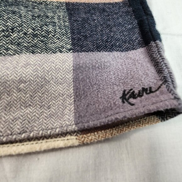 Kavu Women’s Sz LARGE Plaid Skirt All Cotton Designer Fashion Pull On Stretch - Picture 6 of 10